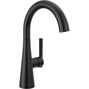 imageDelta Faucet Bar Faucet Brushed Nickel Bar Sink Faucet Single Hole Brushed Nickel Wet Bar Faucets Prep Sink Faucet Faucet for Bar Sink SpotShield Stainless 14882LFSPMatte Black