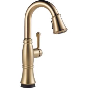 imageDelta Faucet Cassidy Touch Bar Faucet Brushed Nickel Bar Sink Faucet Single Hole Wet Bar Faucets with Pull Down Sprayer Delta Touch2O Technology Lumicoat Arctic Stainless 9997TARPRDSTLumicoat Champagne Bronze