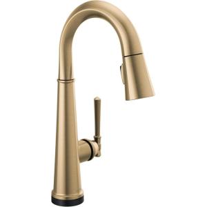 imageDelta Faucet Emmeline Touch Bar Faucet Gold Bar Faucet Bar Sink Faucet Single Hole Wet Bar Faucets with Pull Down Sprayer Delta Touch2O Technology Lumicoat Champagne Bronze 9982TCZPRDSTChampagne Bronze