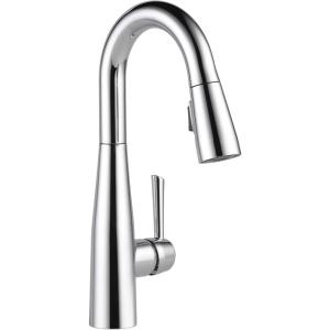imageDelta Faucet Essa Touch Bar Faucet with Pull Down Sprayer Chrome Bar Sink Faucet Single Hole Wet Bar Faucets Single Hole Prep Sink Faucet Delta Touch2O Technology Chrome 9913TDSTChrome