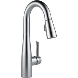 imageDelta Faucet Essa Touch Bar Faucet with Pull Down Sprayer Chrome Bar Sink Faucet Single Hole Wet Bar Faucets Single Hole Prep Sink Faucet Delta Touch2O Technology Chrome 9913TDSTArctic Stainless