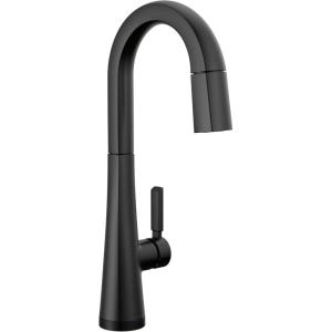 imageDelta Faucet Monrovia Touch Bar Faucet Gold Bar Faucet Bar Sink Faucet Single Hole Wet Bar Faucets Prep Sink Faucet Delta Touch2O Technology Lumicoat Champagne Bronze 9991TCZPRDSTMatte Black