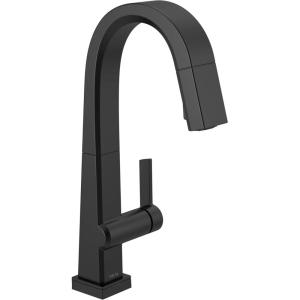 imageDelta Faucet Pivotal Touch Bar Faucet Brushed Nickel Bar Sink Faucet Single Hole Wet Bar Faucets with Pull Down Sprayer Prep Sink Faucet Delta Touch2O Technology Arctic Stainless 9993TARDSTMatte Black
