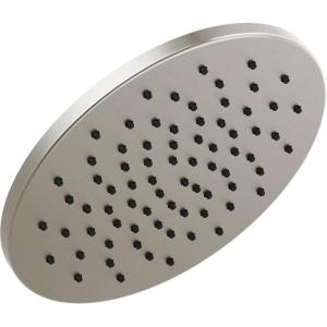 imageDelta Faucet SingleSpray Raincan Shower Head Black Shower Head Rainfall Shower Head Round Shower Head Metal Shower Head 175 GPM Flow Rate Water Saving Shower Head Matte Black 52158BLStainless