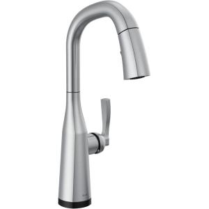 imageDelta Faucet Stryke Touch Bar Faucet Bar Sink Faucet Single Hole Wet Bar Faucets with Pull Down Sprayer Prep Sink Faucet Touch2O Technology Lumicoat Arctic Stainless 9976TARDST