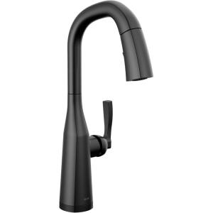 imageDelta Faucet Stryke Touch Bar Faucet Matte Black Bar Faucet Bar Sink Faucet Single Hole Wet Bar Faucets with Pull Down Sprayer Prep Sink Faucet Touch2O Technology Matte Black 9976TBLDST