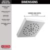 imageDELTA FAUCET 52484BL Delta H2Okinetic 4Setting UltraSoak Shower Head Matte BlackBlack Stainless