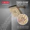 imageDELTA FAUCET 52484BL Delta H2Okinetic 4Setting UltraSoak Shower Head Matte BlackChampagne Bronze