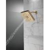 imageDELTA FAUCET 52484BL Delta H2Okinetic 4Setting UltraSoak Shower Head Matte BlackChampagne Bronze