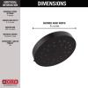 imageDELTA FAUCET 52488BL Delta H2Okinetic 4Setting UltraSoak Shower Head Matte BlackMatte Black