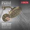 imageDelta Faucet 4Spray TouchClean Shower Head with H2OKinetic PowerDrench Spray and UltraSoak Spray Matte Black 52487BLChampagne Bronze