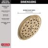 imageDelta Faucet 4Spray TouchClean Shower Head with H2OKinetic PowerDrench Spray and UltraSoak Spray Matte Black 52487BLChampagne Bronze