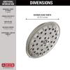 imageDelta Faucet 4Spray TouchClean Shower Head with H2OKinetic PowerDrench Spray and UltraSoak Spray Matte Black 52487BLStainless