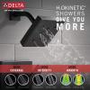 imageDelta Faucet Ara 14 Series SingleFunction Tub and Shower Trim Kit with SingleSpray H2Okinetic Shower Head Matte Black T14467BL Valve Not Included