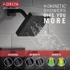imageDelta Faucet Ara 17 Series DualFunction Shower Trim Kit SingleSpray H2Okinetic Shower Head Black Shower Faucet Delta Shower Trim Kit Matte Black T17267BL Valve Not Included