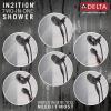 imageDelta Faucet Arvo 14 Series SingleHandle Tub and Shower Trim Kit Shower Faucet with 4Spray In2ition 2in1 Dual Hand Held Shower Head with Hose Matte Black 144840BLI Valve IncludedMatte Black