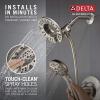 imageDelta Faucet Arvo 14 Series SingleHandle Tub and Shower Trim Kit Shower Faucet with 4Spray In2ition 2in1 Dual Hand Held Shower Head with Hose Matte Black 144840BLI Valve IncludedSpotShield Stainless