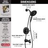 imageDelta Faucet Arvo 14 Series SingleHandle Tub and Shower Trim Kit Shower Faucet with 4Spray In2ition 2in1 Dual Hand Held Shower Head with Hose Matte Black 144840BLI Valve IncludedMatte Black