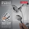 imageDelta Faucet Arvo 14 Series SingleHandle Tub and Shower Trim Kit Shower Faucet with 4Spray In2ition 2in1 Dual Hand Held Shower Head with Hose Matte Black 144840BLI Valve IncludedChrome