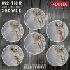 imageDelta Faucet Arvo 14 Series SingleHandle Tub and Shower Trim Kit Shower Faucet with 4Spray In2ition 2in1 Dual Hand Held Shower Head with Hose Matte Black 144840BLI Valve IncludedChampagne Bronze