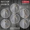 imageDelta Faucet Arvo 14 Series SingleHandle Tub and Shower Trim Kit Shower Faucet with 4Spray In2ition 2in1 Dual Hand Held Shower Head with Hose Matte Black 144840BLI Valve IncludedSpotShield Stainless