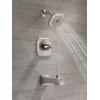 imageDelta Faucet Ashlyn 14 Series SingleHandle Tub and Shower Trim Kit Shower Faucet with SingleSpray TouchClean Shower Head Matte Black T14464BL Valve Not IncludedStainless