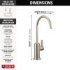 imageDelta Faucet Beverage Dispenser Faucet for Reverse Osmosis Water Filter System Brushed Nickel Water Beverage Kitchen Sink Faucet Drinking Water Faucet Filtered Water Faucet Stainless DWQ4001002SS