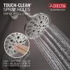 imageDelta Faucet Esato 14 Series SingleHandle Black Shower Faucet Shower Trim Kit with 5Spray H2Okinetic Black Shower Head Matte Black 142897BL Valve IncludedSpotshield Stainless