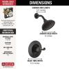 imageDelta Faucet Esato 14 Series SingleHandle Black Shower Faucet Shower Trim Kit with 5Spray H2Okinetic Black Shower Head Matte Black 142897BL Valve IncludedMatte Black