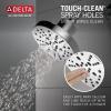 imageDelta Faucet Galeon Single Handle Matte Black Shower Faucet with H2Okinetic Shower Head Black Shower Faucet Set Matte Black Shower Trim Kit Matte Black T14272BL Valve Not IncludedLumicoat Chrome