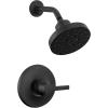 imageDelta Faucet Galeon Single Handle Matte Black Shower Faucet with H2Okinetic Shower Head Black Shower Faucet Set Matte Black Shower Trim Kit Matte Black T14272BL Valve Not IncludedMatte Black