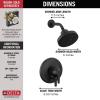 imageDelta Faucet Galeon Single Handle Matte Black Shower Faucet with H2Okinetic Shower Head Black Shower Faucet Set Matte Black Shower Trim Kit Matte Black T14272BL Valve Not IncludedMatte Black