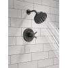 imageDelta Faucet Galeon Single Handle Matte Black Shower Faucet with H2Okinetic Shower Head Black Shower Faucet Set Matte Black Shower Trim Kit Matte Black T14272BL Valve Not IncludedMatte Black