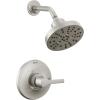 imageDelta Faucet Galeon Single Handle Matte Black Shower Faucet with H2Okinetic Shower Head Black Shower Faucet Set Matte Black Shower Trim Kit Matte Black T14272BL Valve Not IncludedLumicoat Stainless