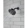 imageDelta Faucet H2Okinetic Single Setting Raincan Shower Head Black Round Shower Head Rainfall Shower Head High Pressure Shower Head 175 GPM Flow Rate Matte Black RP70175BLMatte Black
