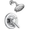 imageDelta Faucet Lahara 17 Series DualFunction Shower Faucet Set Brushed Nickel 5Spray TouchClean Shower Head Delta Shower Trim Kit Stainless T17238SS Valve Not IncludedChrome