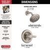 imageDelta Faucet Lahara 17 Series DualFunction Shower Faucet Set Brushed Nickel 5Spray TouchClean Shower Head Delta Shower Trim Kit Stainless T17238SS Valve Not IncludedStainless