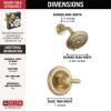 imageDelta Faucet Lahara 17 Series DualFunction Shower Faucet Set Brushed Nickel 5Spray TouchClean Shower Head Delta Shower Trim Kit Stainless T17238SS Valve Not IncludedChampagne Bronze
