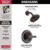 imageDelta Faucet Lahara 17 Series DualFunction Shower Faucet Set Brushed Nickel 5Spray TouchClean Shower Head Delta Shower Trim Kit Stainless T17238SS Valve Not IncludedVenetian Bronze