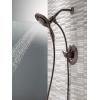 imageDelta Faucet Linden 17 Series DualFunction Shower Faucet Shower Trim Kit with 4Spray In2ition 2in1 Dual Hand Held Shower Head with Hose Venetian Bronze T17294RBI Valve Not IncludedVenetian Bronze