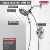 imageDelta Faucet Linden 17 Series DualFunction Shower Faucet Shower Trim Kit with 4Spray In2ition 2in1 Dual Hand Held Shower Head with Hose Venetian Bronze T17294RBI Valve Not IncludedChrome