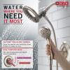 imageDelta Faucet Linden 17 Series DualFunction Shower Faucet Shower Trim Kit with 4Spray In2ition 2in1 Dual Hand Held Shower Head with Hose Venetian Bronze T17294RBI Valve Not IncludedChrome