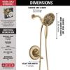 imageDelta Faucet Linden 17 Series DualFunction Shower Faucet Shower Trim Kit with 4Spray In2ition 2in1 Dual Hand Held Shower Head with Hose Venetian Bronze T17294RBI Valve Not IncludedChampagne Bronze