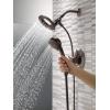 imageDelta Faucet Linden 17 Series DualFunction Shower Faucet Shower Trim Kit with 4Spray In2ition 2in1 Dual Hand Held Shower Head with Hose Venetian Bronze T17294RBI Valve Not IncludedVenetian Bronze