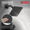 imageDelta Faucet Modern 5inch SingleSpray Shower Head Black Square Shower Head High Pressure Shower Head 175 GPM Flow Rate Matte Black RP101846BLMatte Black