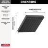 imageDelta Faucet Modern 5inch SingleSpray Shower Head Black Square Shower Head High Pressure Shower Head 175 GPM Flow Rate Matte Black RP101846BLMatte Black
