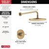 imageDelta Faucet Modern Raincan Round SingleFunction Shower Valve Trim Kit Gold Shower Faucet Set Rainfall Shower Head Gold Delta Shower Kit Champagne Bronze T14269CZPP Valve Not IncludedChampagne Bronze