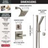 imageDelta Faucet Pivotal 3Setting Brushed Nickel Shower System Including Shower Head Slide Bar Handheld Shower Shower Handle Shower Diverter and Shower Valve Kit Lumicoat Stainless