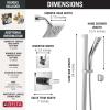 imageDelta Faucet Pivotal 3Setting Chrome Shower System Including Chrome Shower Head Slide Bar Handheld Shower Shower Handle Shower Diverter and Shower Valve Kit Delta Shower Trim Kit Lumicoat Chrome