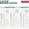 imageDelta Faucet Pivotal 3Setting Chrome Shower System Including Chrome Shower Head Slide Bar Handheld Shower Shower Handle Shower Diverter and Shower Valve Kit Delta Shower Trim Kit Lumicoat Chrome